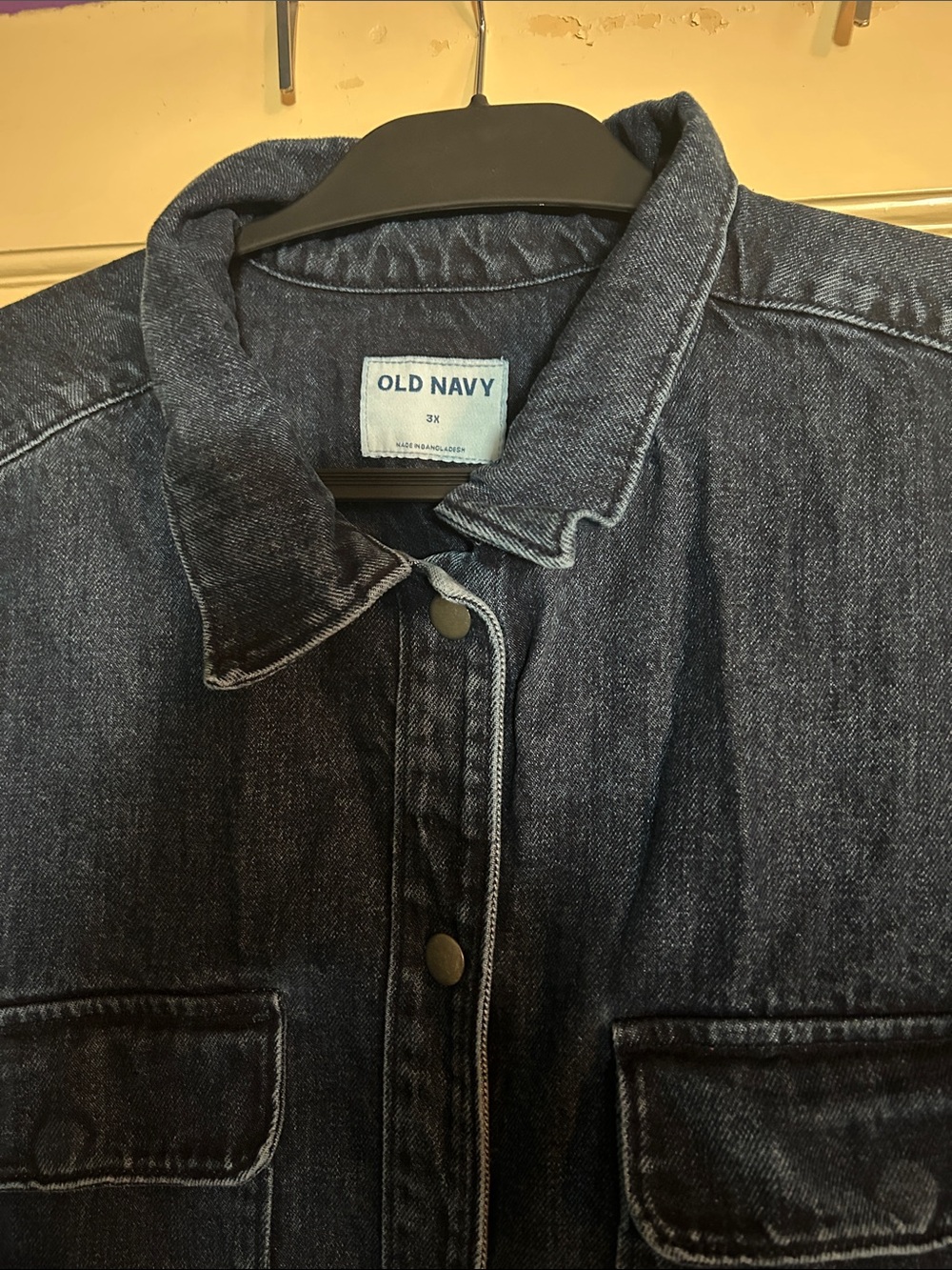 Old Navy Dark Indigo Denim Shirt Jacket - Picture 9 of 10